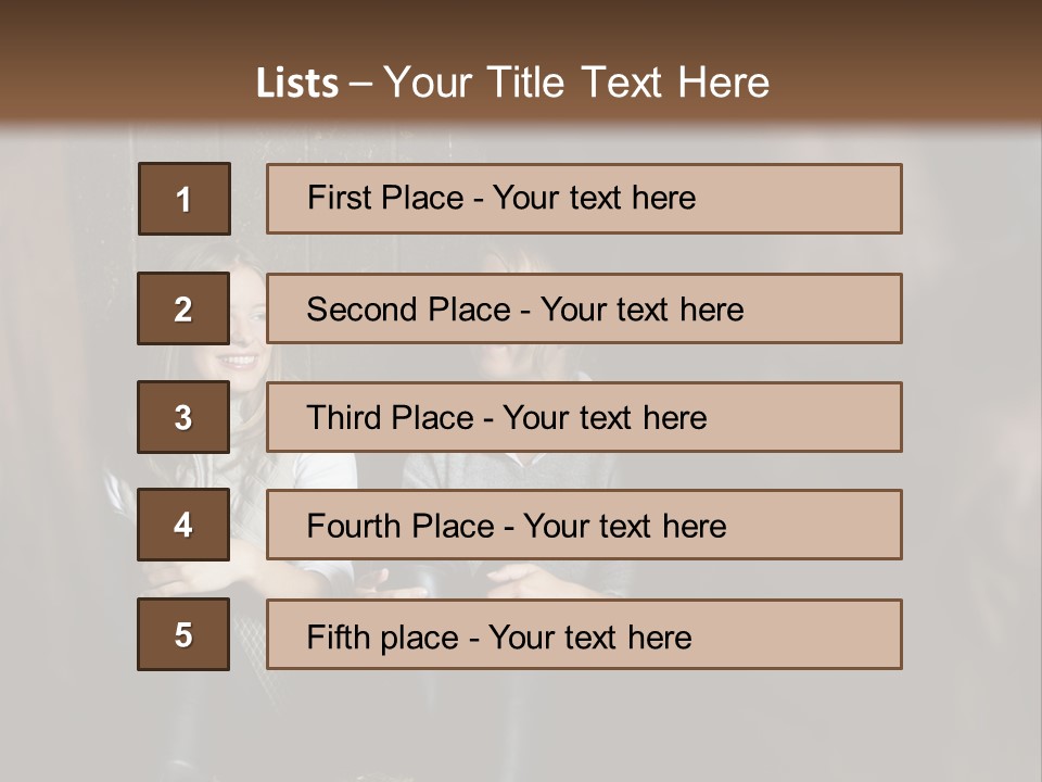Caucasian Brown Emotion PowerPoint Template