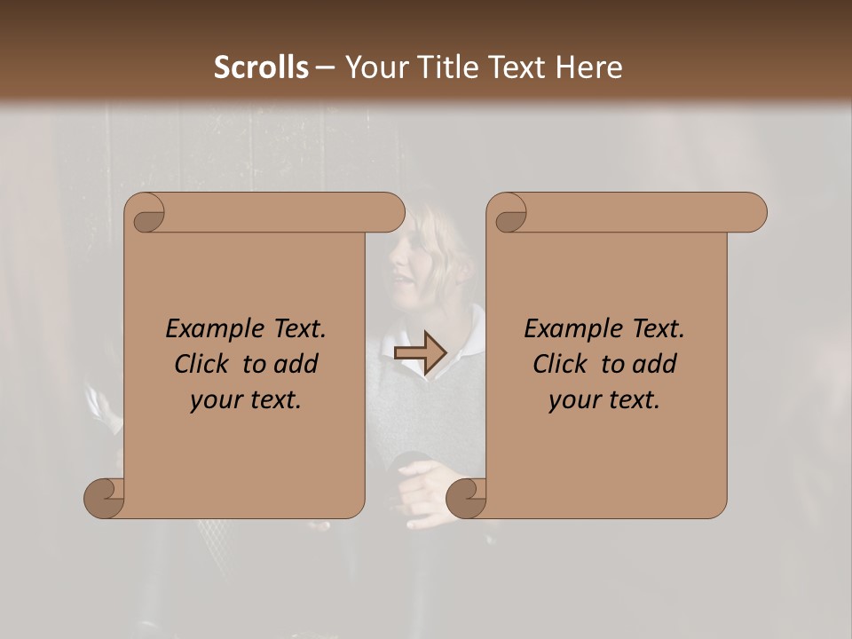 Caucasian Brown Emotion PowerPoint Template