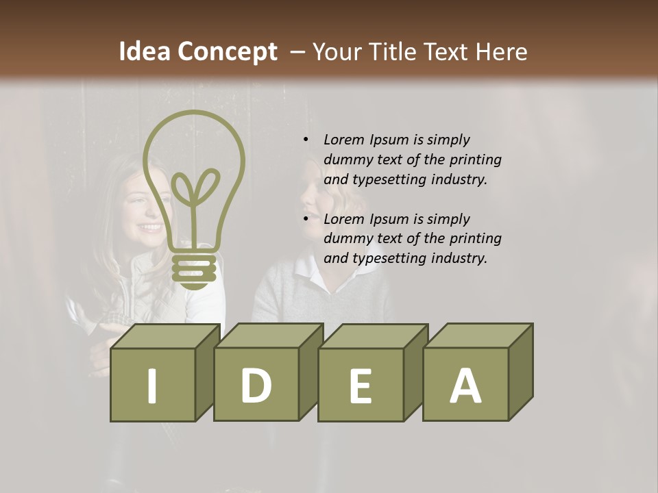 Caucasian Brown Emotion PowerPoint Template