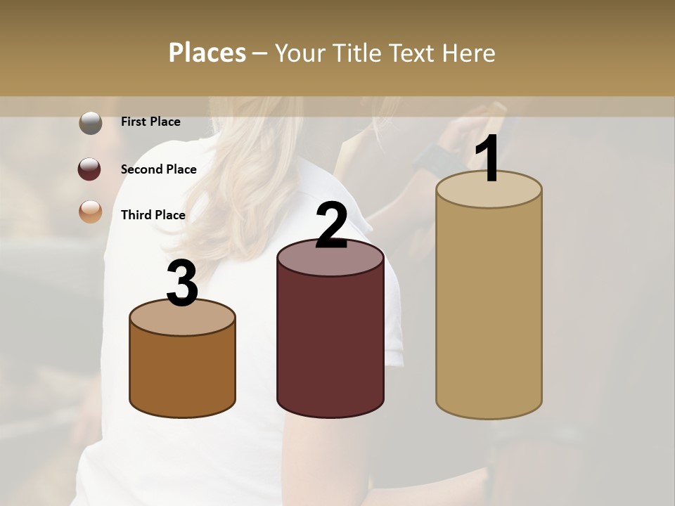 Ages Smiling Youngwoman PowerPoint Template