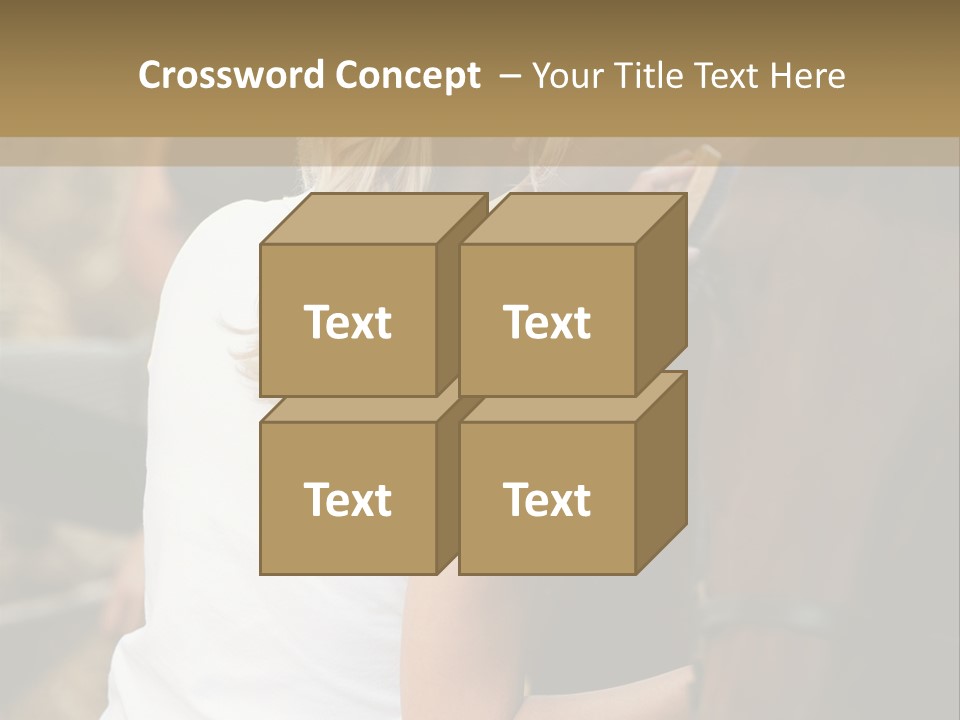 Ages Smiling Youngwoman PowerPoint Template