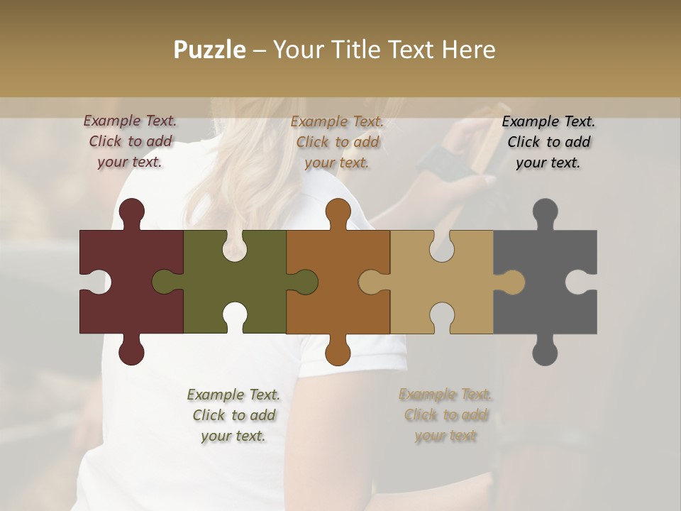 Ages Smiling Youngwoman PowerPoint Template