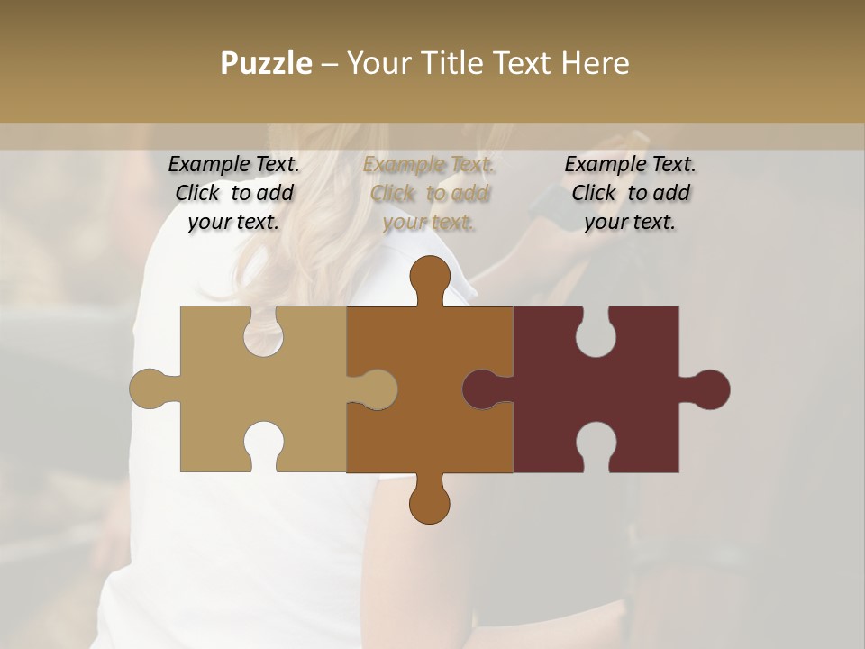 Ages Smiling Youngwoman PowerPoint Template