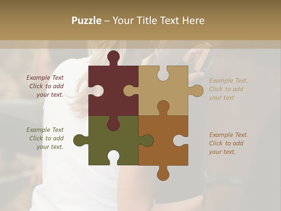 Ages Smiling Youngwoman PowerPoint Template