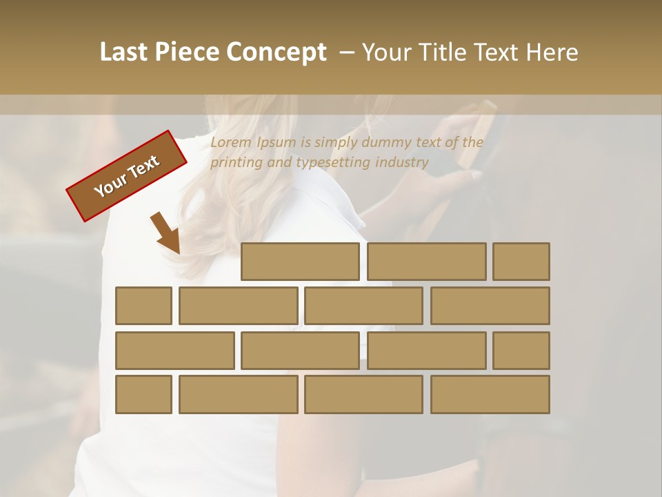 Ages Smiling Youngwoman PowerPoint Template