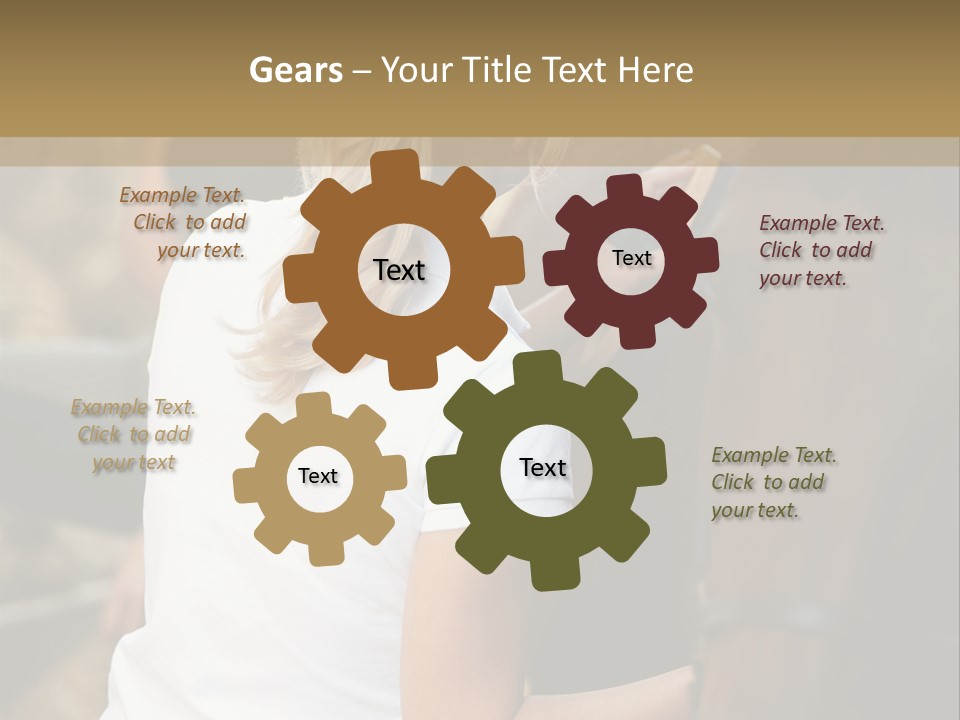 Ages Smiling Youngwoman PowerPoint Template