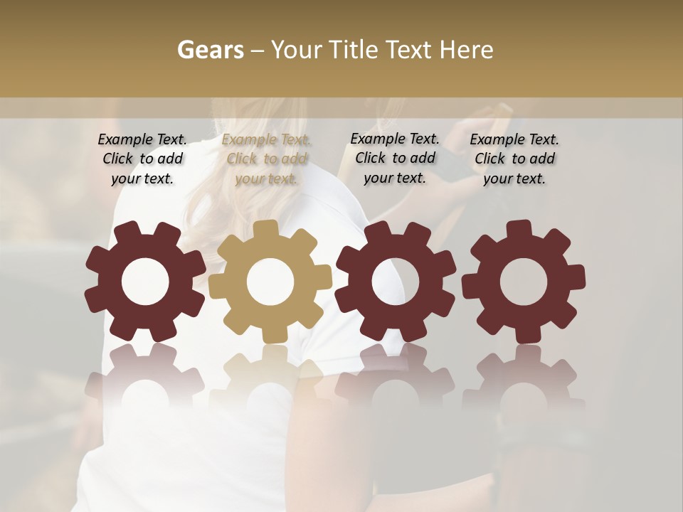 Ages Smiling Youngwoman PowerPoint Template