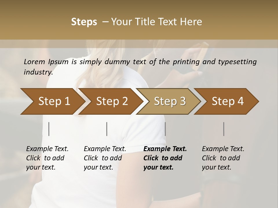 Ages Smiling Youngwoman PowerPoint Template