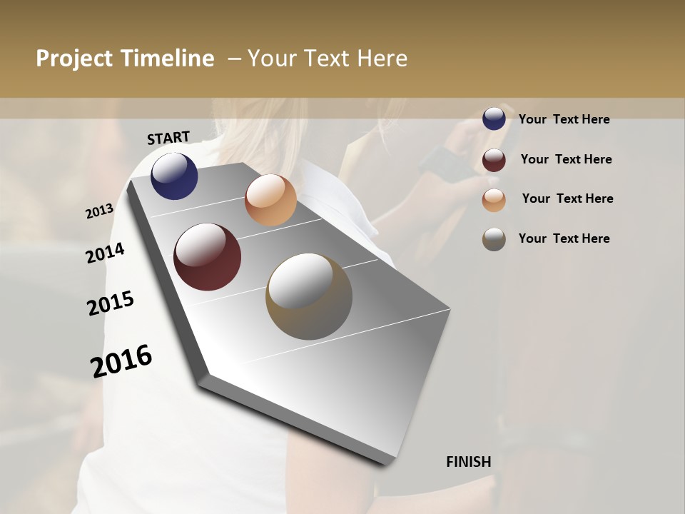 Ages Smiling Youngwoman PowerPoint Template