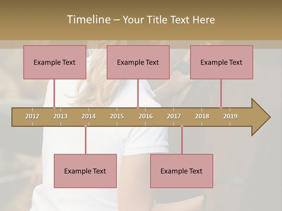 Ages Smiling Youngwoman PowerPoint Template