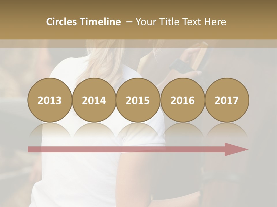 Ages Smiling Youngwoman PowerPoint Template