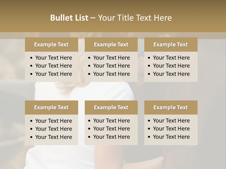 Ages Smiling Youngwoman PowerPoint Template