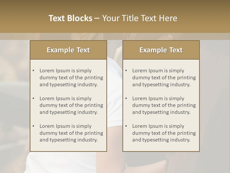 Ages Smiling Youngwoman PowerPoint Template