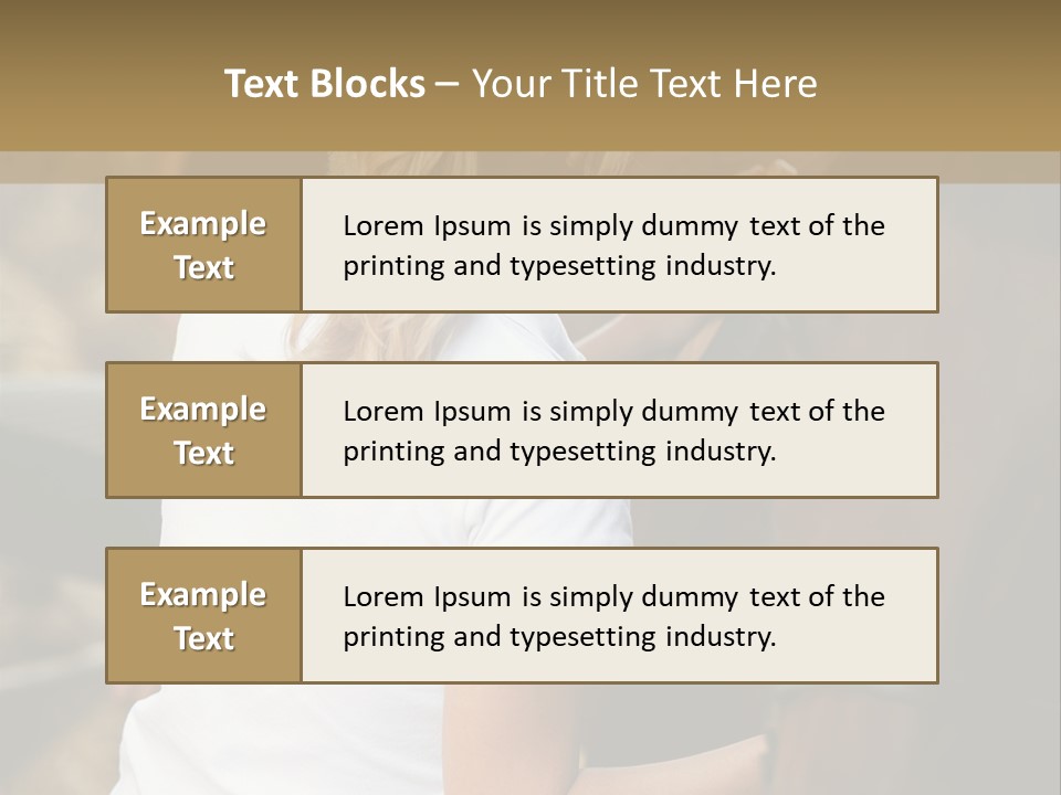 Ages Smiling Youngwoman PowerPoint Template