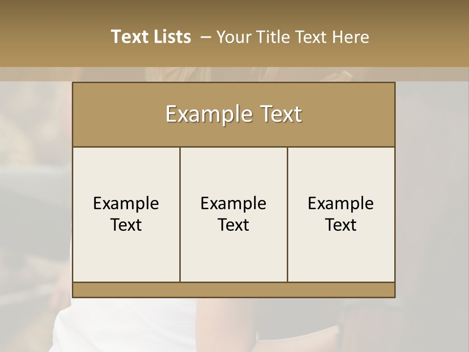 Ages Smiling Youngwoman PowerPoint Template