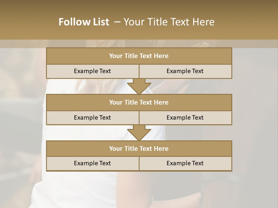 Ages Smiling Youngwoman PowerPoint Template