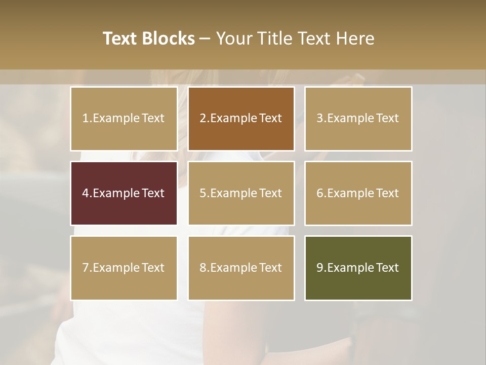 Ages Smiling Youngwoman PowerPoint Template