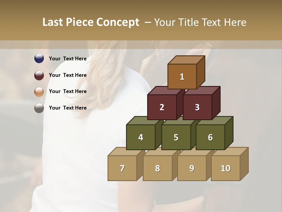 Ages Smiling Youngwoman PowerPoint Template