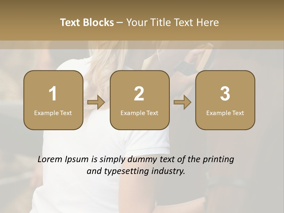 Ages Smiling Youngwoman PowerPoint Template