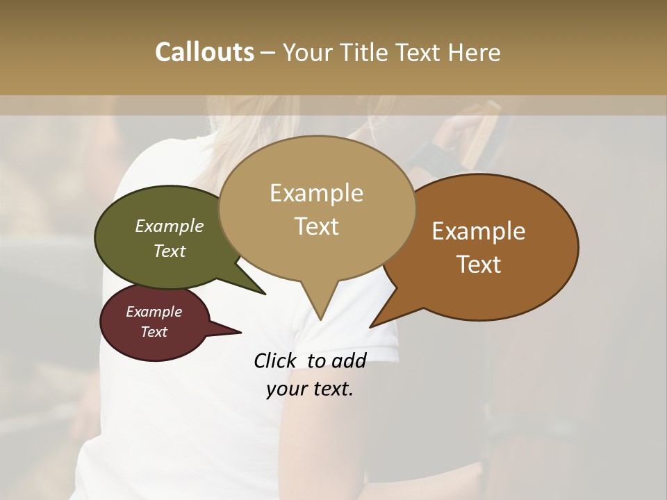 Ages Smiling Youngwoman PowerPoint Template