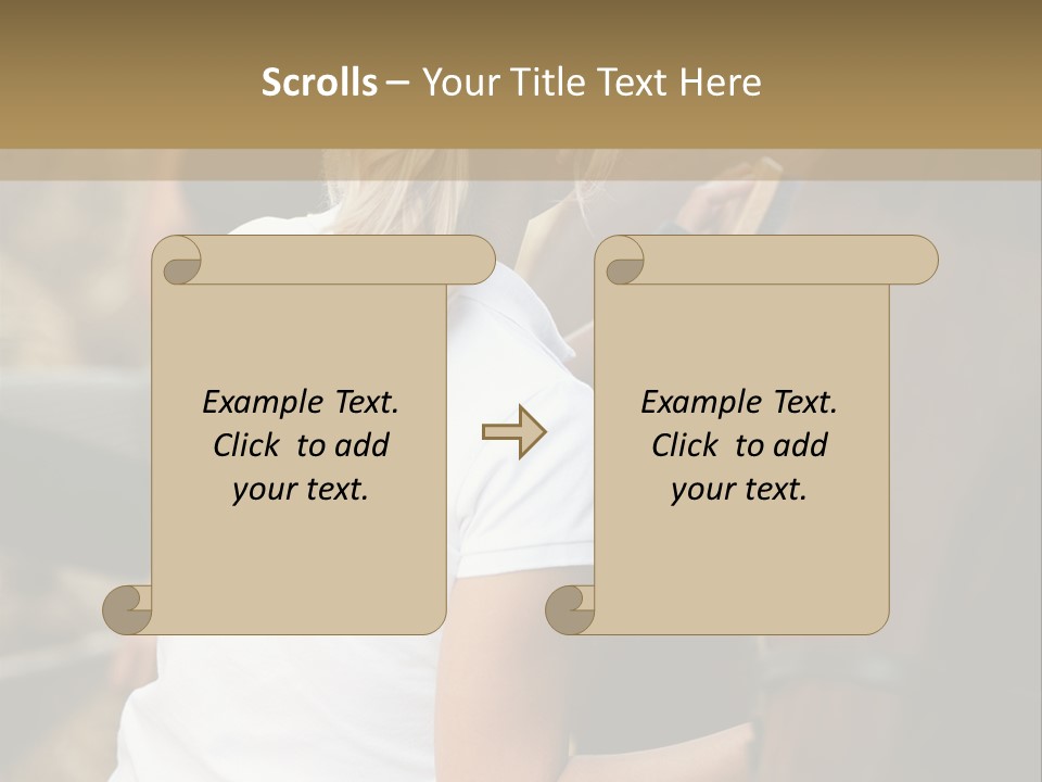 Ages Smiling Youngwoman PowerPoint Template