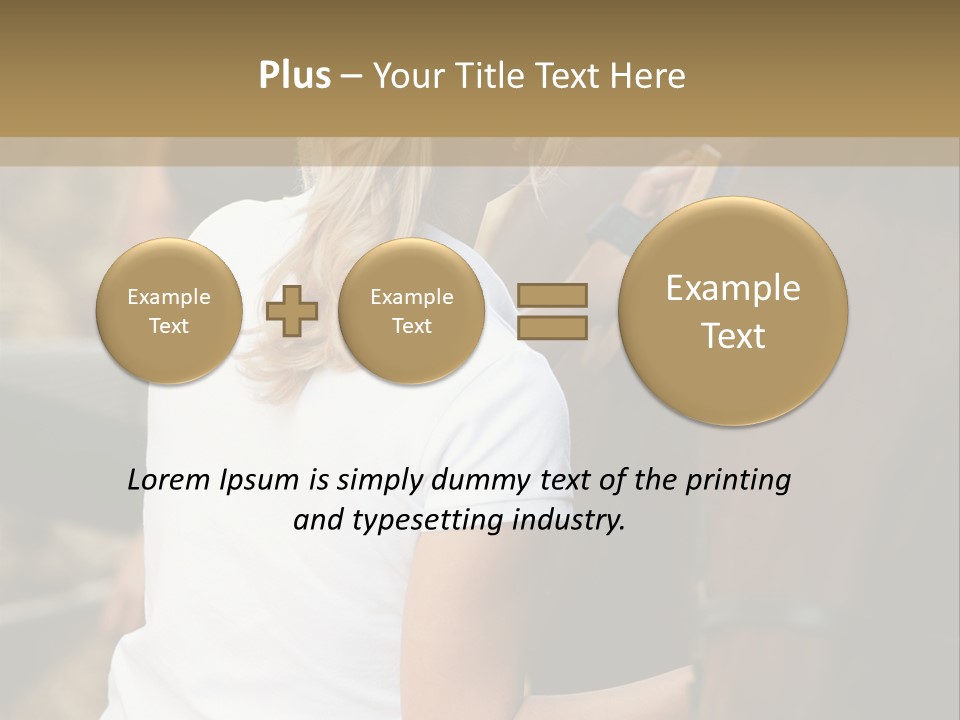 Ages Smiling Youngwoman PowerPoint Template
