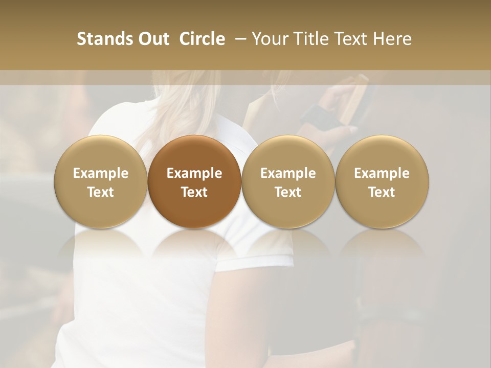 Ages Smiling Youngwoman PowerPoint Template