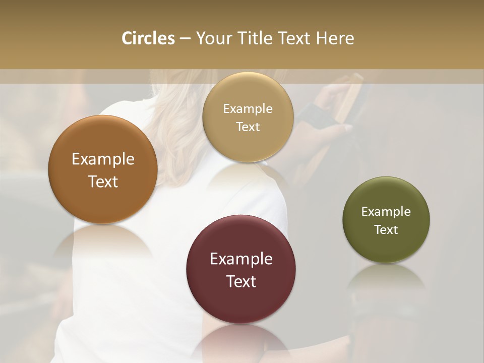 Ages Smiling Youngwoman PowerPoint Template