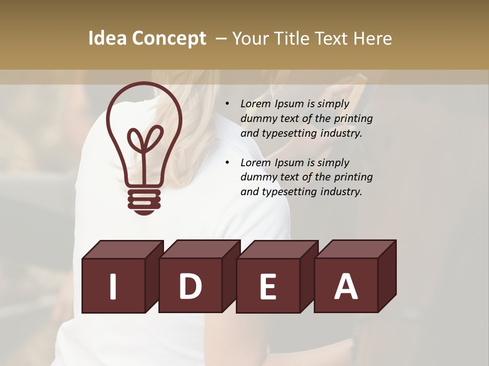 Ages Smiling Youngwoman PowerPoint Template