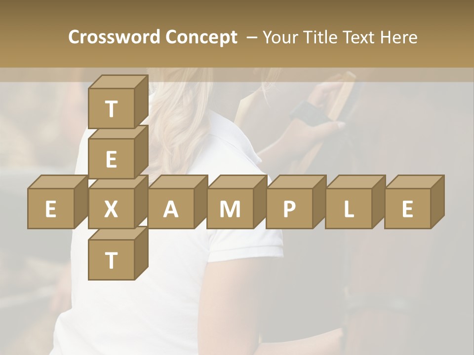 Ages Smiling Youngwoman PowerPoint Template