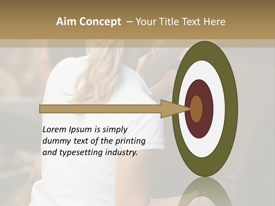 Ages Smiling Youngwoman PowerPoint Template