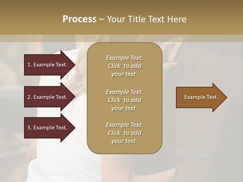 Ages Smiling Youngwoman PowerPoint Template
