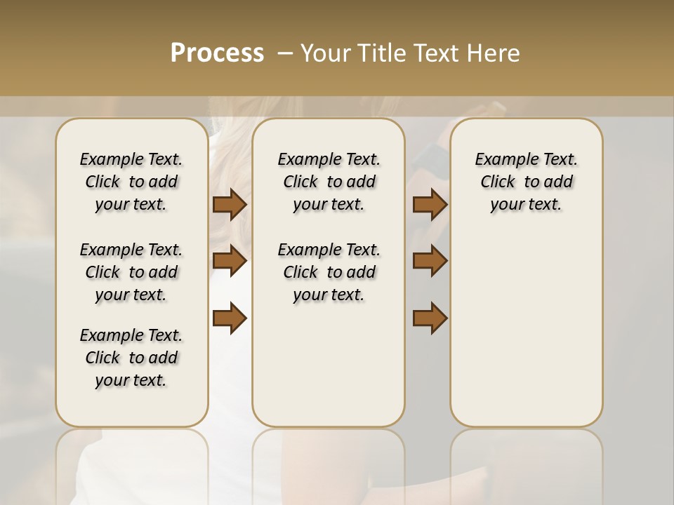 Ages Smiling Youngwoman PowerPoint Template