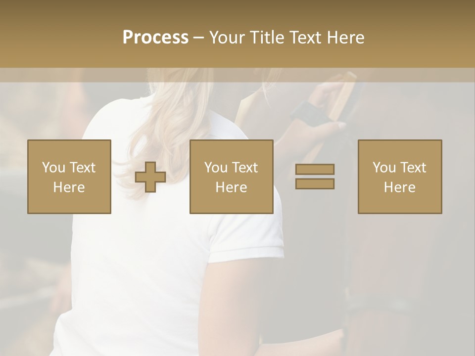 Ages Smiling Youngwoman PowerPoint Template