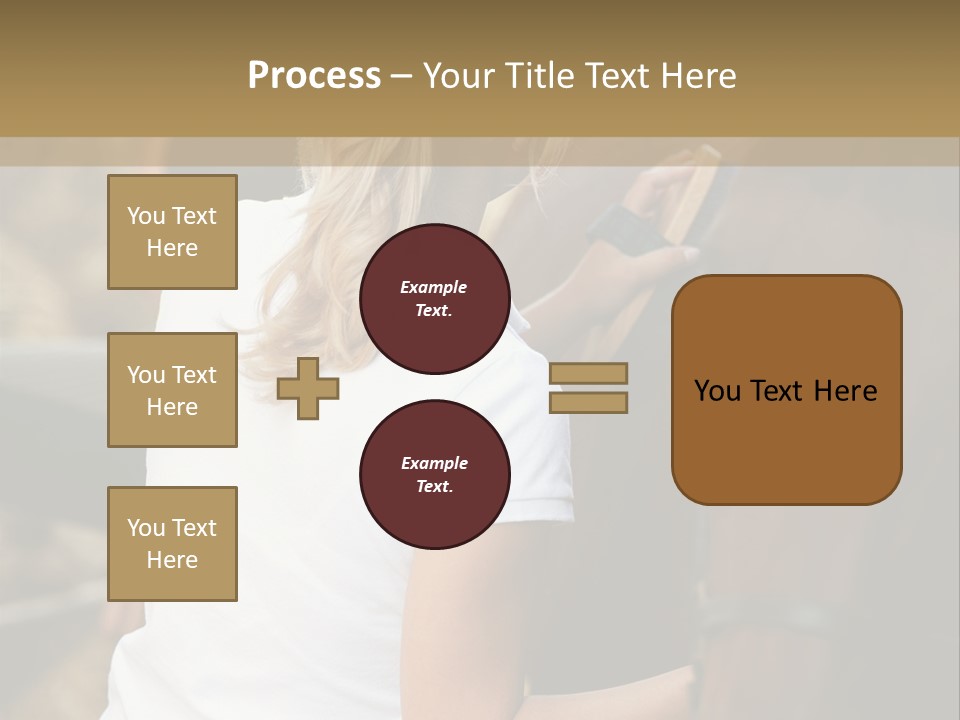 Ages Smiling Youngwoman PowerPoint Template