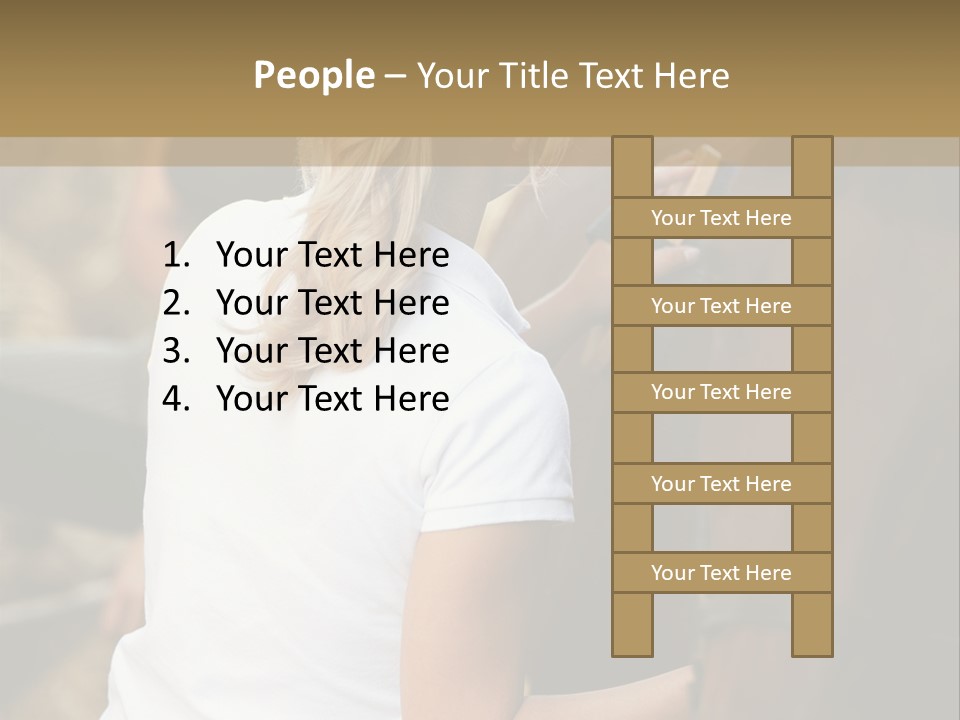 Ages Smiling Youngwoman PowerPoint Template