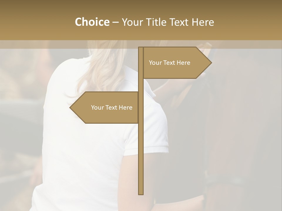Ages Smiling Youngwoman PowerPoint Template