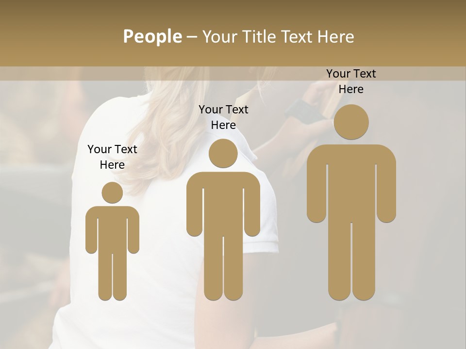 Ages Smiling Youngwoman PowerPoint Template