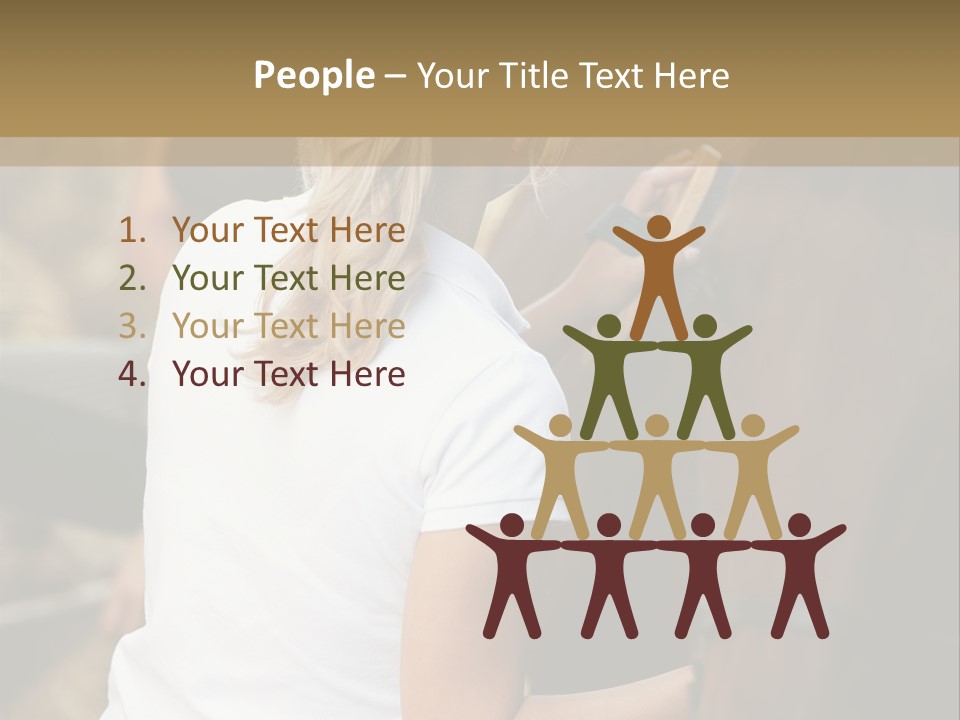 Ages Smiling Youngwoman PowerPoint Template