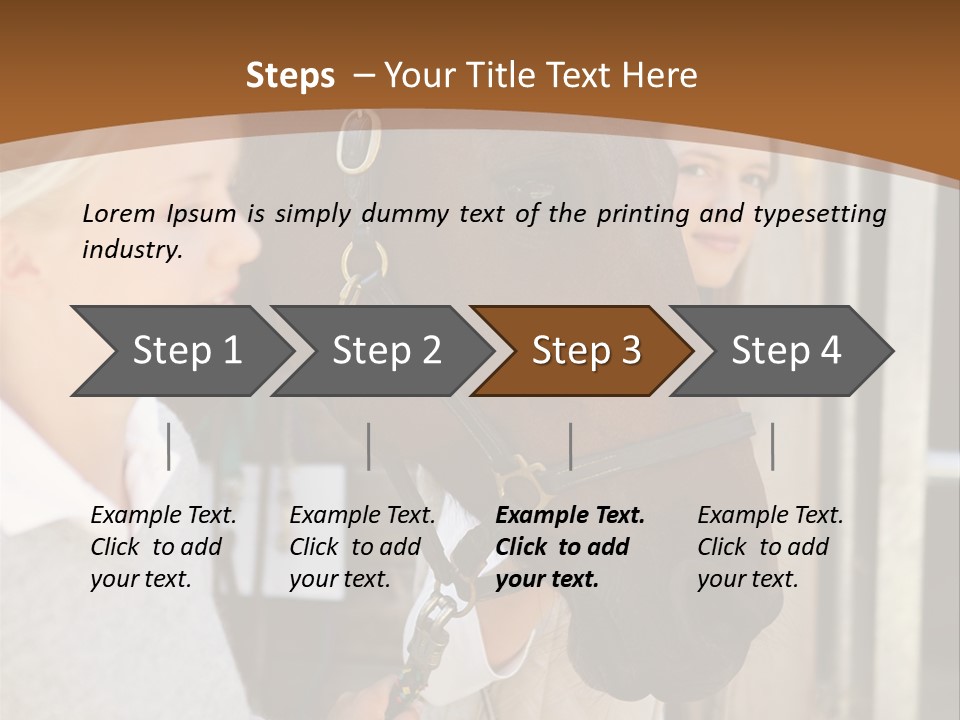 Caucasian Oddtoedungulate Graphics PowerPoint Template
