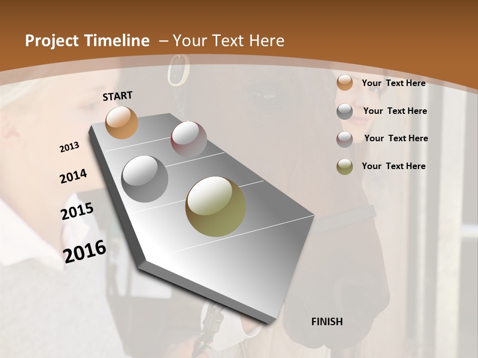 Caucasian Oddtoedungulate Graphics PowerPoint Template