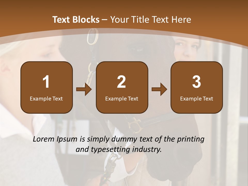 Caucasian Oddtoedungulate Graphics PowerPoint Template