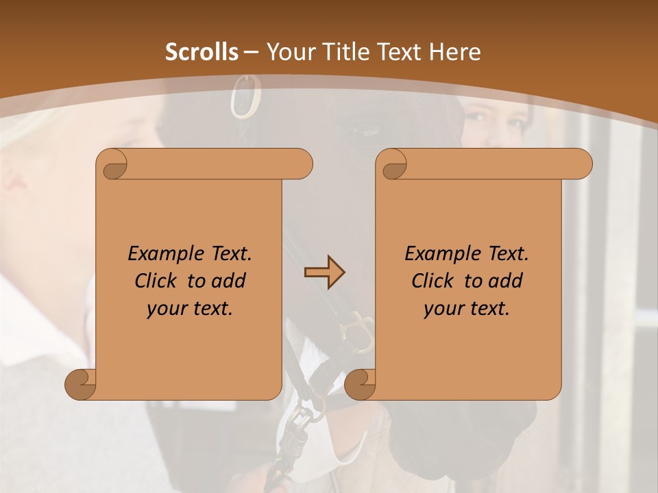 Caucasian Oddtoedungulate Graphics PowerPoint Template