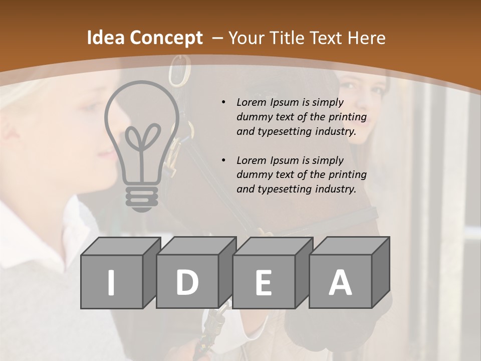 Caucasian Oddtoedungulate Graphics PowerPoint Template