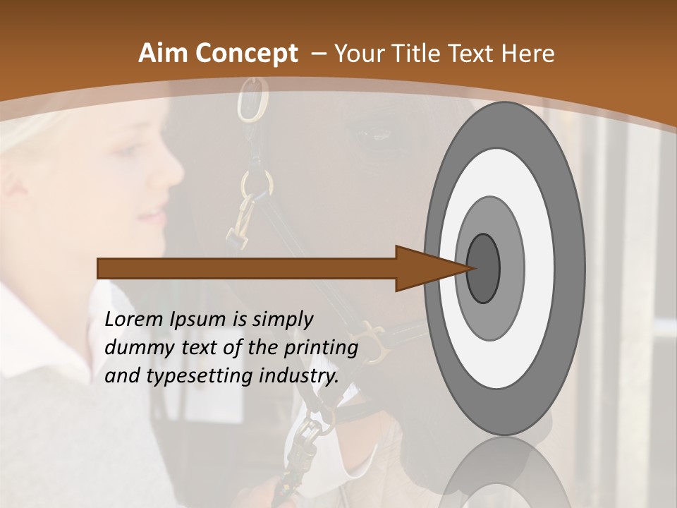 Caucasian Oddtoedungulate Graphics PowerPoint Template