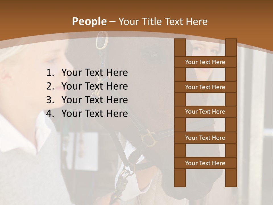 Caucasian Oddtoedungulate Graphics PowerPoint Template