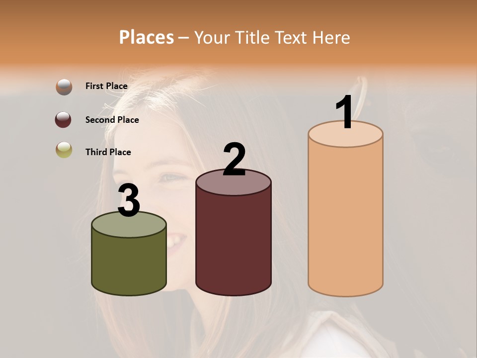 Woman Smiling Print PowerPoint Template