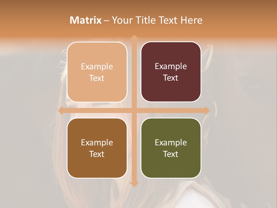 Woman Smiling Print PowerPoint Template