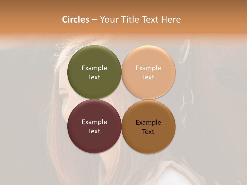 Woman Smiling Print PowerPoint Template