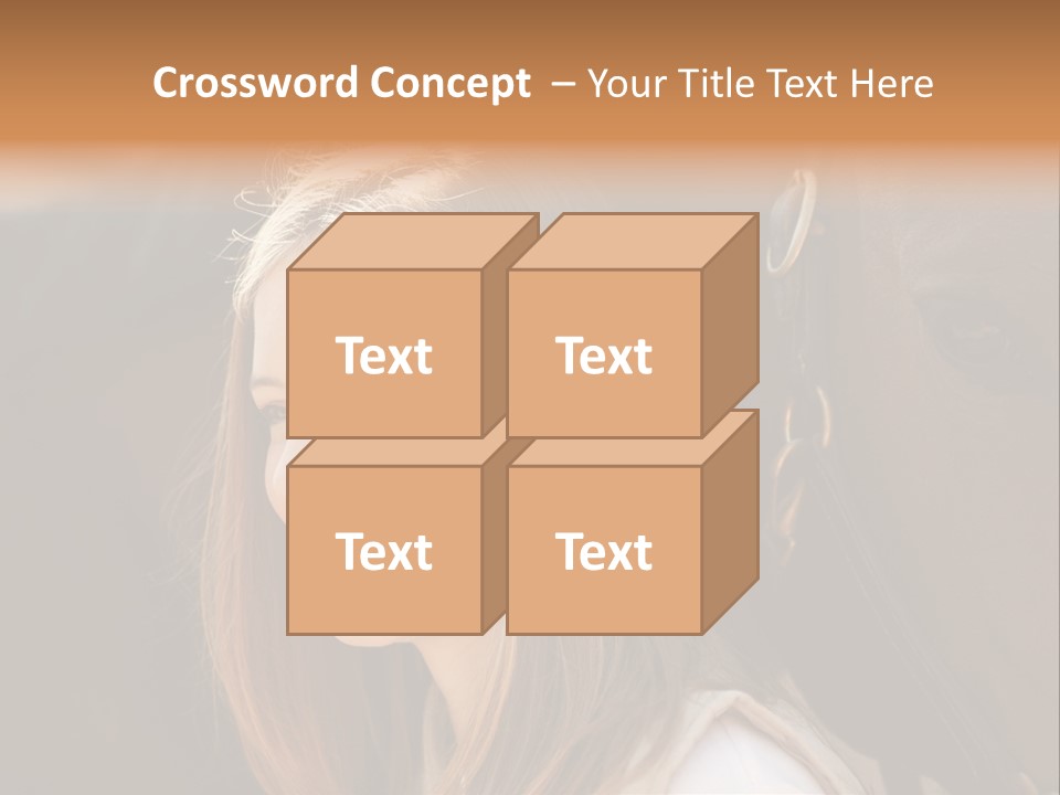 Woman Smiling Print PowerPoint Template